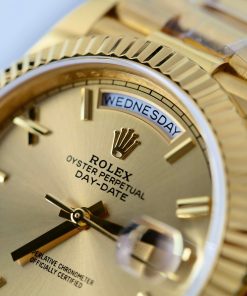 Đồng Hồ Rolex Day-Date Chế Tác Bọc Vàng Thật Cọc Số La Mã Nhà Máy GM 40mm
