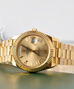 Đồng Hồ Rolex Day-Date Chế Tác Bọc Vàng Thật Cọc Số La Mã Nhà Máy GM 40mm