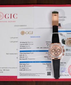 Đồng Hồ Rolex Daytona 126535TBR Chế Tác Bọc Vàng Đính Kim Cương Moissanite Baguette 40mm