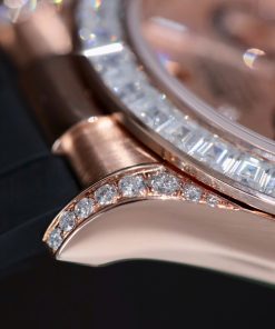 Đồng Hồ Rolex Daytona 126535TBR Chế Tác Bọc Vàng Đính Kim Cương Moissanite Baguette 40mm