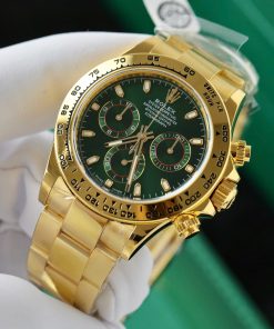 Đồng Hồ Rolex Daytona Bọc Vàng Thật Replica 11 Mặt Xanh Green Loki Clean Factory 40mm