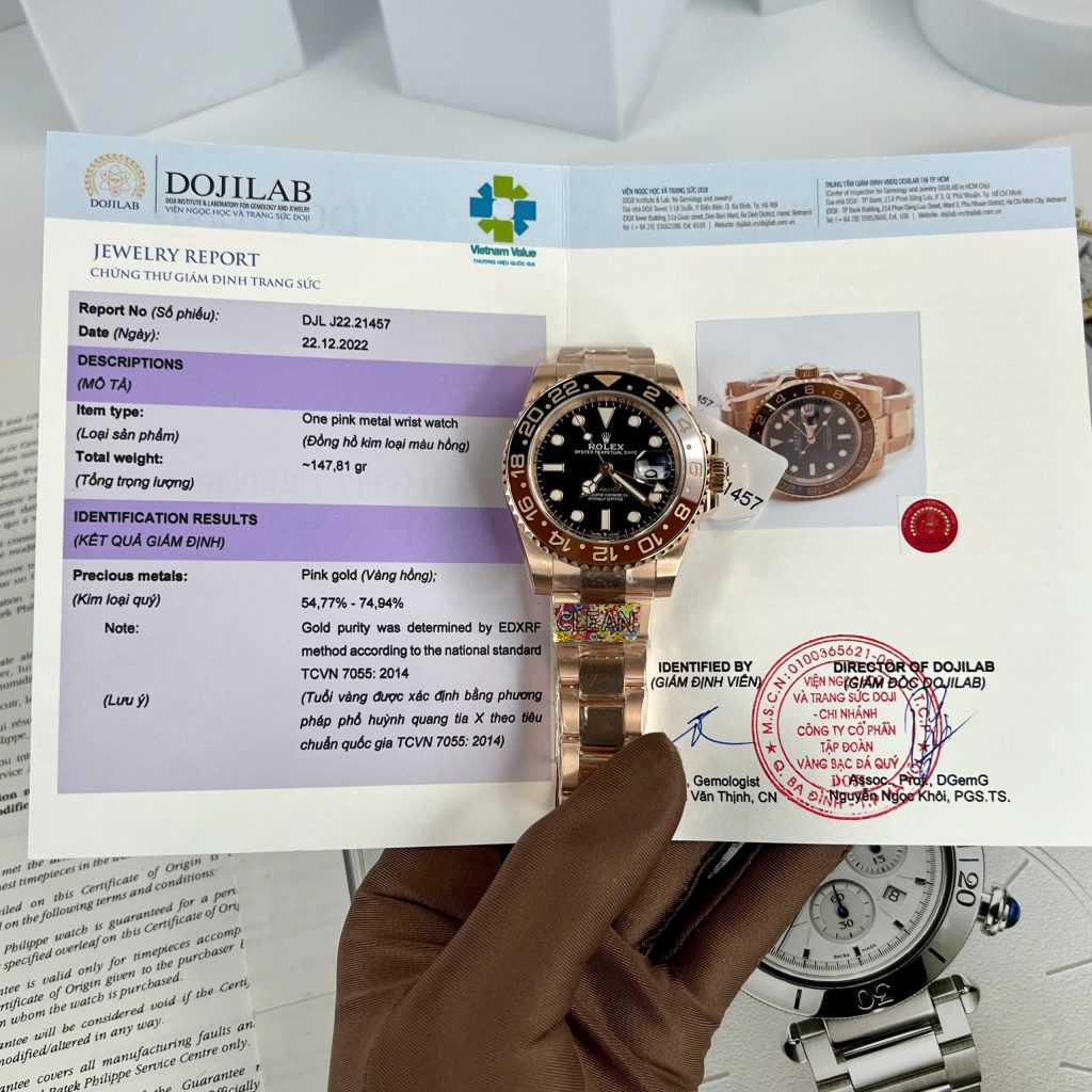Đồng Hồ Rolex Rep 11 Cao Cấp GMT Master II Root Beer Bọc Vàng Thật 18K Clean 40mm