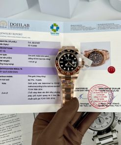 Đồng Hồ Rolex Rep 11 Cao Cấp GMT Master II Root Beer Bọc Vàng Thật 18K Clean 40mm