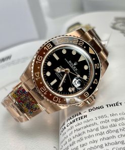 Đồng Hồ Rolex Rep 11 Cao Cấp GMT Master II Root Beer Bọc Vàng Thật 18K Clean 40mm
