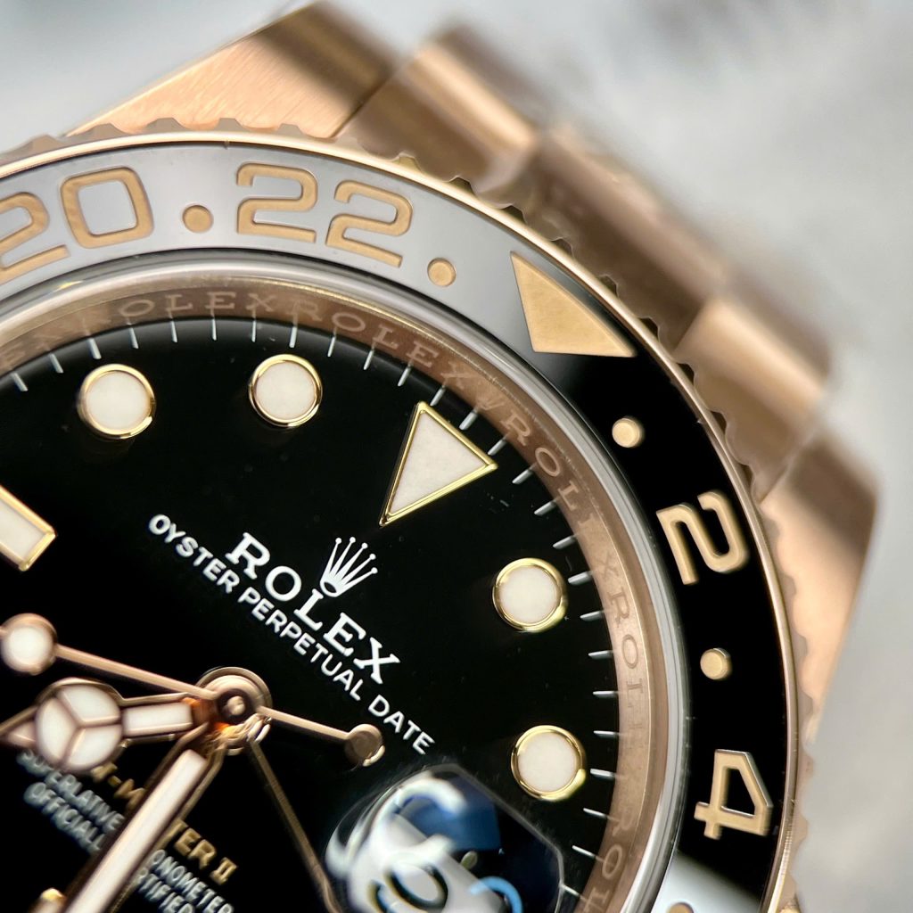 Đồng Hồ Rolex Rep 11 Cao Cấp GMT Master II Root Beer Bọc Vàng Thật 18K Clean 40mm