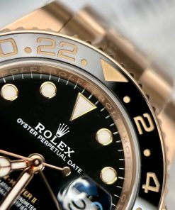Đồng Hồ Rolex Rep 11 Cao Cấp GMT Master II Root Beer Bọc Vàng Thật 18K Clean 40mm
