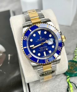 Đồng Hồ Rolex Replica Luxury Submariner 126613LB Bọc Vàng Thật Mặt Xanh Blue 41mm