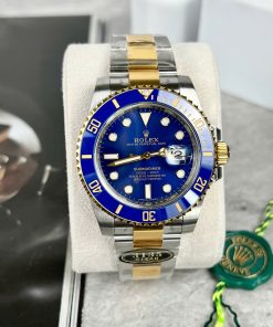 Đồng Hồ Rolex Replica Luxury Submariner 126613LB Bọc Vàng Thật Mặt Xanh Blue 41mm