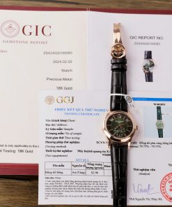 Đồng hồ Patek Philippe 5205R Bọc Vàng Thật Mặt Xanh Green Replica 11 Nhà Máy GM 40mm