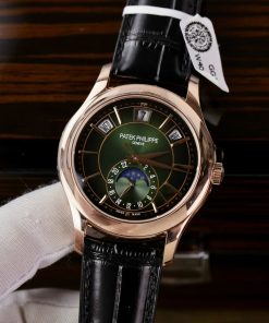 Đồng hồ Patek Philippe 5205R Bọc Vàng Thật Mặt Xanh Green Replica 11 Nhà Máy GM 40mm
