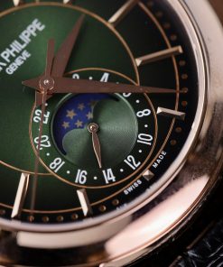 Đồng hồ Patek Philippe 5205R Bọc Vàng Thật Mặt Xanh Green Replica 11 Nhà Máy GM 40mm