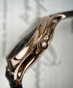 Đồng hồ Patek Philippe 5205G Replica 11 Bọc Vàng Thật Mặt Đen Nhà Máy GM 40mm